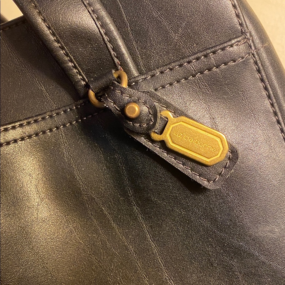 Black Leather Handbag Liz Claiborne - Picture 3 of 8